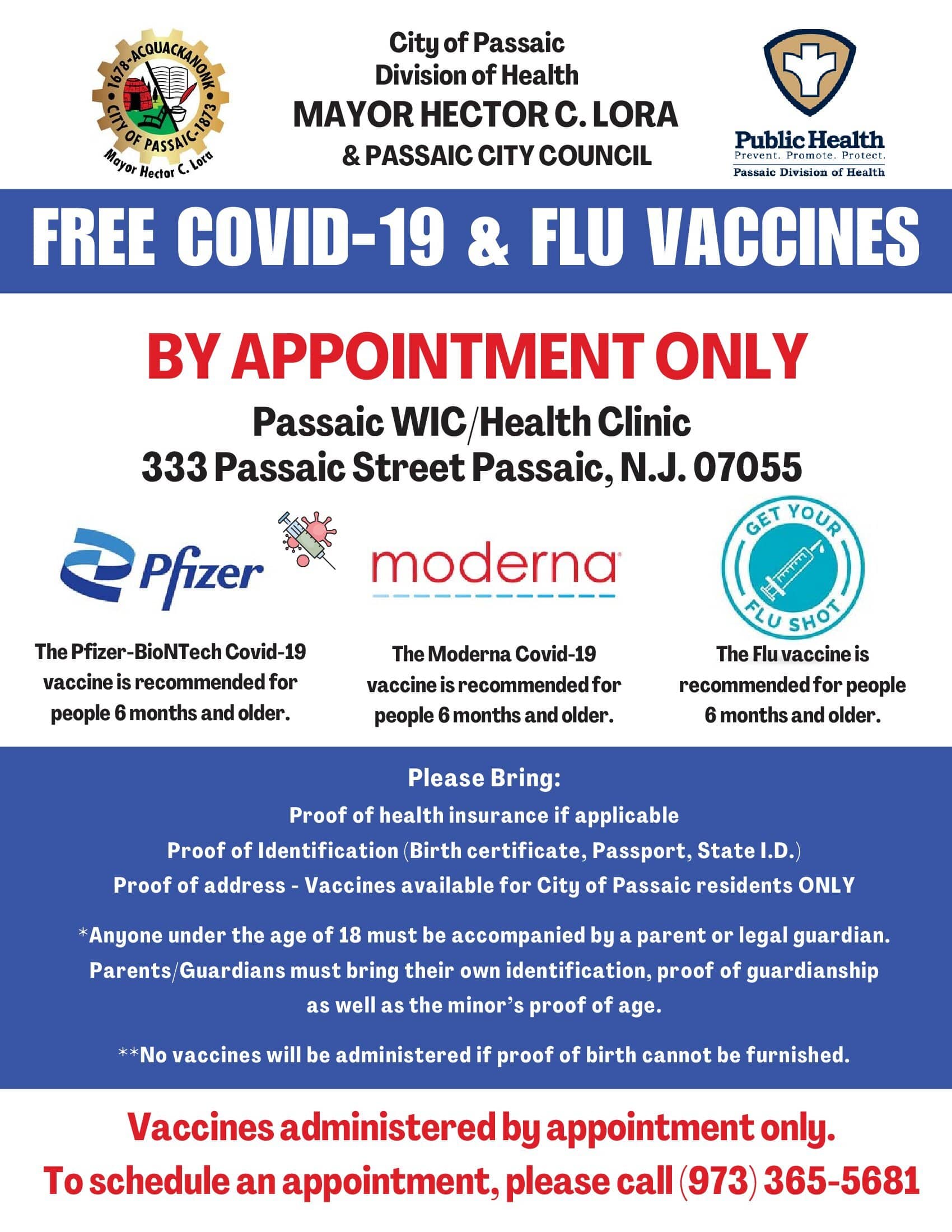 CITY OF PASSAIC DIVISION OF HEALTH MAYOR HECTOR C english